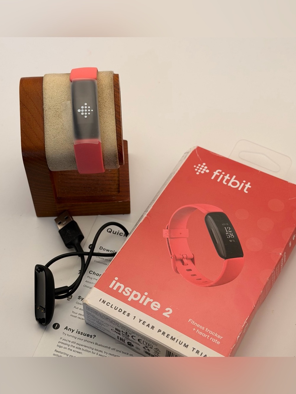 Fitbit Inspire 2, New, Pink/Black